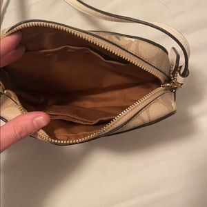 Coach mini camera bag cross body signature canvas with daisy print
